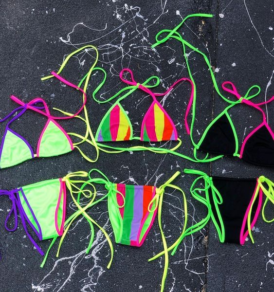 2019 new women's split swimsuit candy-colored bikini seller stitching neck bikini bathing suit ing
2019 new women's split swimsuit candy-colored bikini seller stitching neck bikini bathing suit ing