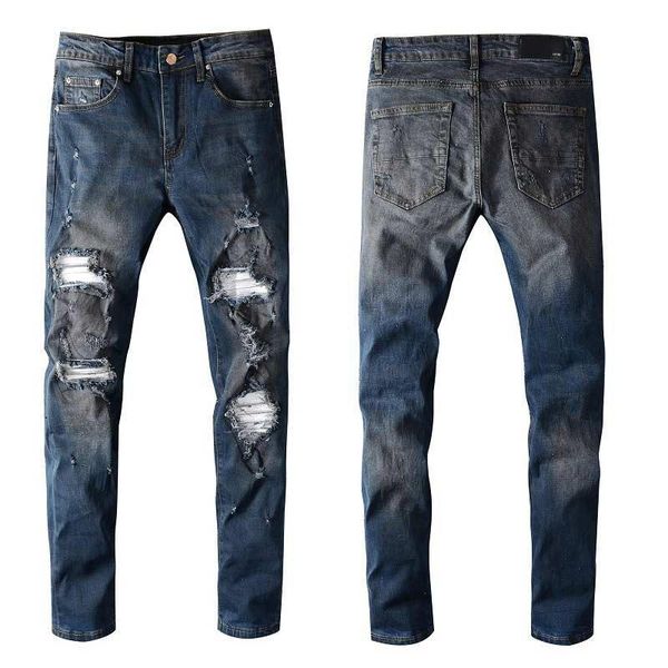 new knee hole retro old washed straight foot slim stretch mens designer denim jeans apparel mens jeans pants fashion trousers, Blue
new knee hole retro old washed straight foot slim stretch mens designer denim jeans apparel mens jeans pants fashion trousers, Blue