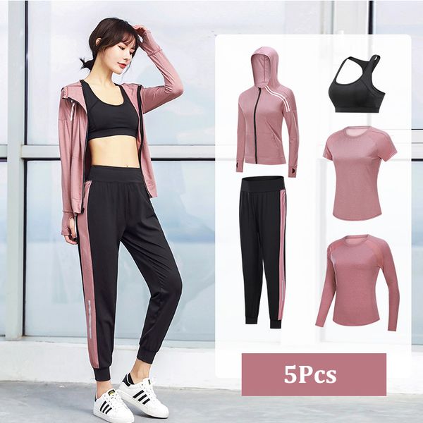 new sportwear breathable yoga set womensport t shirt jacket bra pants suit quick dry sports suit gym running xl fitness clothing, White;red
new sportwear breathable yoga set womensport t shirt jacket bra pants suit quick dry sports suit gym running xl fitness clothing, White;red