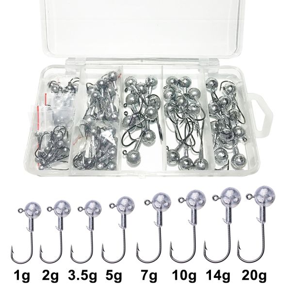 kassyaa jig head barbed lure fishing hooks kit 1g 2g 3.5g 5g 7g 10g 14g 20g soft bait jigging hooks with box fish kxy050
kassyaa jig head barbed lure fishing hooks kit 1g 2g 3.5g 5g 7g 10g 14g 20g soft bait jigging hooks with box fish kxy050