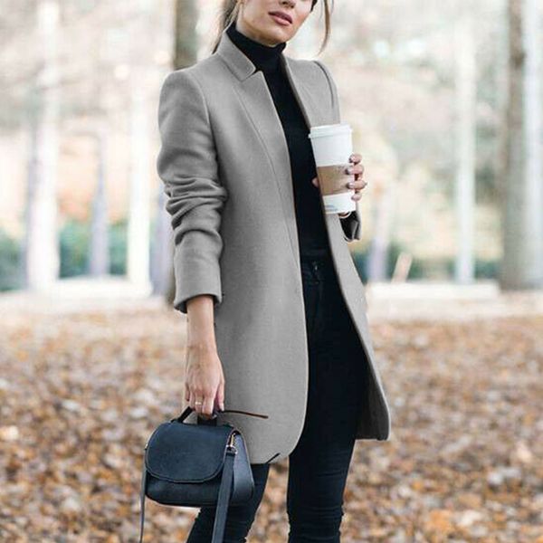зима теплая мода slim fit тренч открытый твердые женщины шерстяное пальто топы верхняя одежда магазины элегантный стенд воротник длинный офи, Black
зима теплая мода slim fit тренч открытый твердые женщины шерстяное пальто топы верхняя одежда магазины элегантный стенд воротник длинный офи, Black