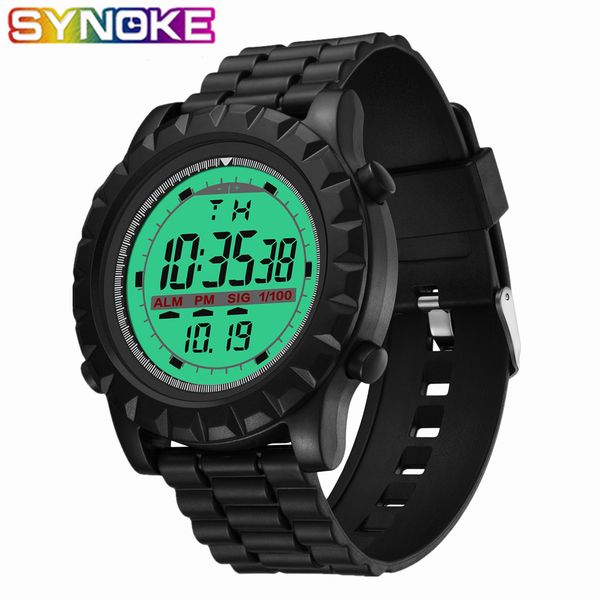 synoke 2019 new arrival outdoor black men's wristwatch digital big watch waterproof sport watches army watch for women, Slivery;brown
synoke 2019 new arrival outdoor black men's wristwatch digital big watch waterproof sport watches army watch for women, Slivery;brown