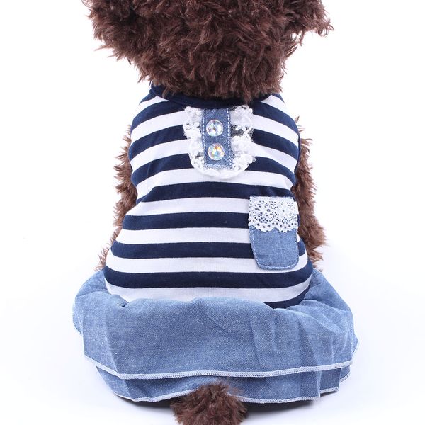dog cat dress t-shirt jean striped pet puppy skirt spring/summer clothes apparel 2 colours 5 sizes
dog cat dress t-shirt jean striped pet puppy skirt spring/summer clothes apparel 2 colours 5 sizes