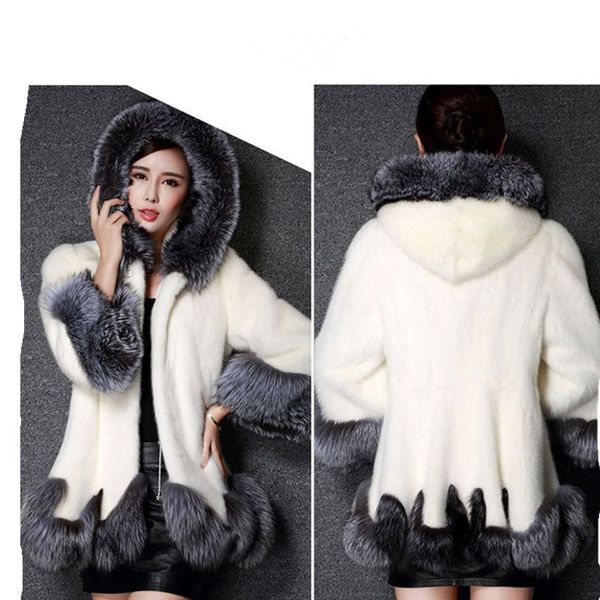 high-end winter coat women faux fur coat plus size women hooded collar long sleeve faux fur jacket, Black
high-end winter coat women faux fur coat plus size women hooded collar long sleeve faux fur jacket, Black