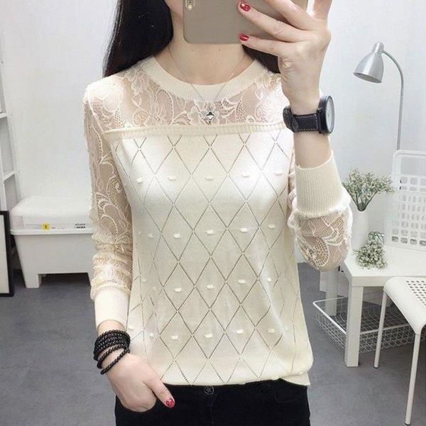 2019 summer new collar lace render unlined upper garment to hollow out long sleeve short relaxed joker autumn thin sweater frock, White;black
2019 summer new collar lace render unlined upper garment to hollow out long sleeve short relaxed joker autumn thin sweater frock, White;black