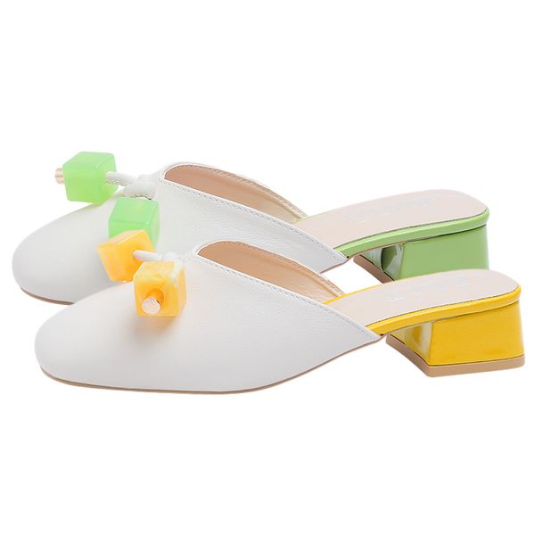 2020 summer new women's slippers home fashion elegant square head yellow house shoes women mid heels green indoor slipper woman, Black
2020 summer new women's slippers home fashion elegant square head yellow house shoes women mid heels green indoor slipper woman, Black