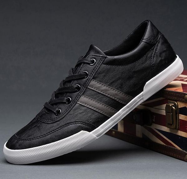 2020 spring new style fashion men striped lace up leather casual shoes trend shoes man loafers, Black
2020 spring new style fashion men striped lace up leather casual shoes trend shoes man loafers, Black