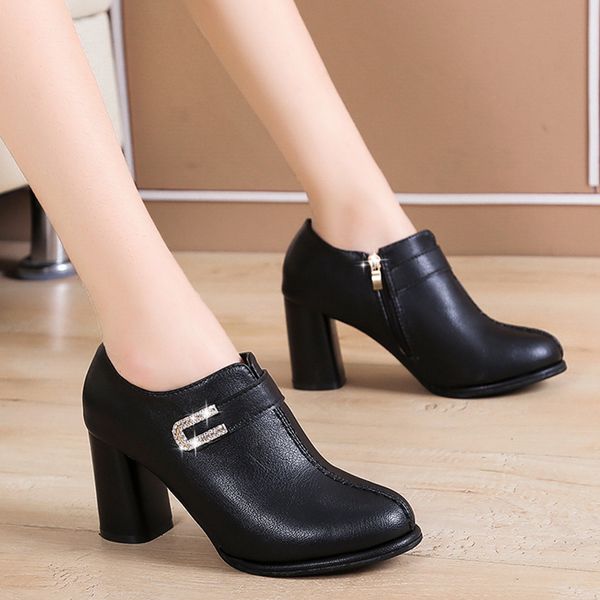 crystal boots women 20194 autumn winter zipper solid round toe square heel winter shoes women party boots zapatos de mujer, Black
crystal boots women 20194 autumn winter zipper solid round toe square heel winter shoes women party boots zapatos de mujer, Black
