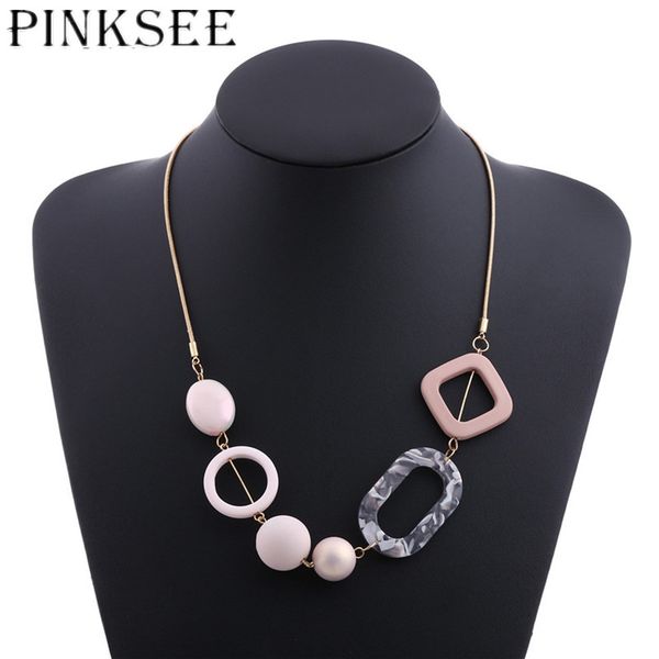 pinksee chic fashion geometric acrylic beaded choker women personality acetate necklace metal rope chain jewelry accessories, Golden;silver
pinksee chic fashion geometric acrylic beaded choker women personality acetate necklace metal rope chain jewelry accessories, Golden;silver