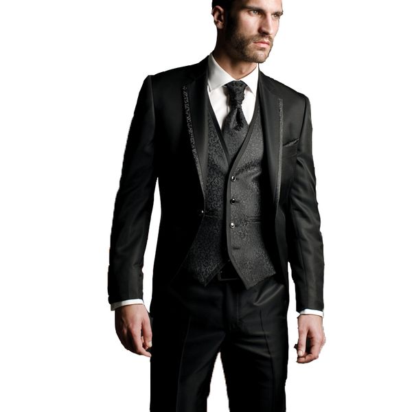 2019 new mens tuxedo for wedding prom suit blazer+pants+vest groom suit hankie tie for groomsmen suit, Black;gray
2019 new mens tuxedo for wedding prom suit blazer+pants+vest groom suit hankie tie for groomsmen suit, Black;gray