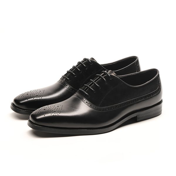 new men's leather shoes high-grade first layer leather british pointed young business men's shoes manufacturers retail, Black
new men's leather shoes high-grade first layer leather british pointed young business men's shoes manufacturers retail, Black