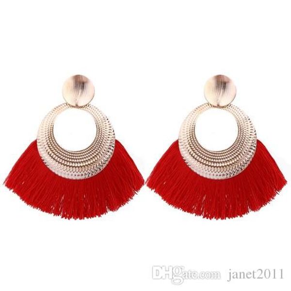 fashionable circle cotton thread earrings gold plated 10 color dangle earrings for girls/ladies, Silver
fashionable circle cotton thread earrings gold plated 10 color dangle earrings for girls/ladies, Silver