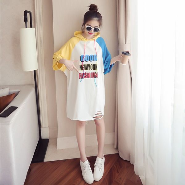 elqmilk 2020 summer women letter print t-shirt short sleeve hoodies tees pullovers hole long line fashion streetwear ins, White
elqmilk 2020 summer women letter print t-shirt short sleeve hoodies tees pullovers hole long line fashion streetwear ins, White