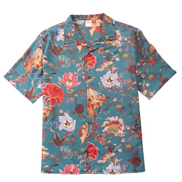 summer floral print shirt men hawaiian shirt beach short sleeve camp holiday men, White;black
summer floral print shirt men hawaiian shirt beach short sleeve camp holiday men, White;black