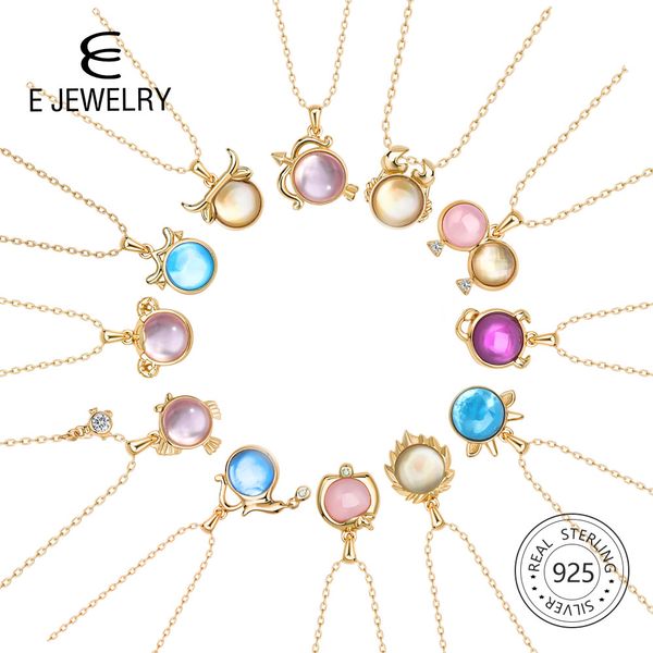 e jewelry 12 constellation natural shell crystal necklace pendant 18k gold plated chain necklaces for women birthday gift, Silver
e jewelry 12 constellation natural shell crystal necklace pendant 18k gold plated chain necklaces for women birthday gift, Silver