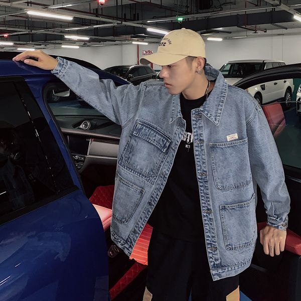 autumn new denim jacket men fashion wash retro casual multi-pocket tooling denim jacket man streetwear hip-hop bomber, Black;brown
autumn new denim jacket men fashion wash retro casual multi-pocket tooling denim jacket man streetwear hip-hop bomber, Black;brown