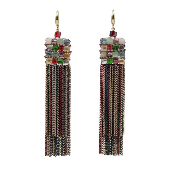 double layer tassel earrings crystal beaded square statement long earrings for women trendy handmade gold earrings 2019, Golden
double layer tassel earrings crystal beaded square statement long earrings for women trendy handmade gold earrings 2019, Golden