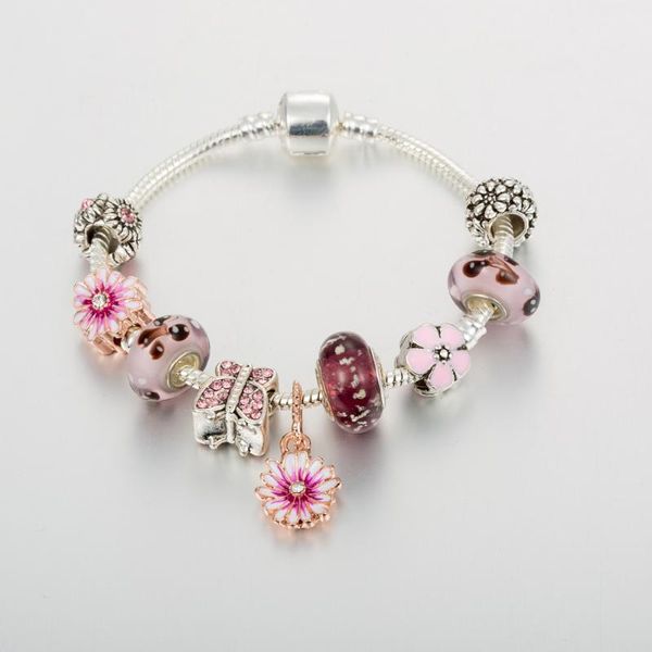 charm bracelets annapaer 2021 daisy butterfly beads pink flower bangles for women fit original bracelet diy jewelry gift b20009, Golden;silver
charm bracelets annapaer 2021 daisy butterfly beads pink flower bangles for women fit original bracelet diy jewelry gift b20009, Golden;silver