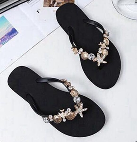 women beach slippers crystal flip flops home outside slipper women flat sandals slip on slides non-slip shoe, Black
women beach slippers crystal flip flops home outside slipper women flat sandals slip on slides non-slip shoe, Black