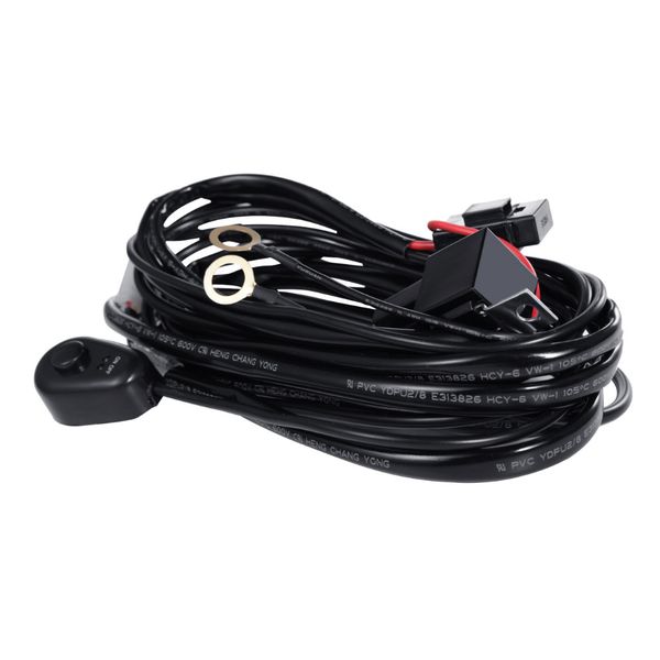 partol car led light bar wire 2.5m 12v 24v 40a wiring harness relay loom cable kit fuse for auto driving offroad led work lamp 
partol car led light bar wire 2.5m 12v 24v 40a wiring harness relay loom cable kit fuse for auto driving offroad led work lamp