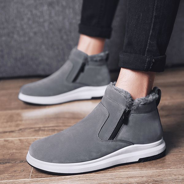 winter men ankle boots quality leather shoes warm men's snow boots winter shoes fur men's size, Black
winter men ankle boots quality leather shoes warm men's snow boots winter shoes fur men's size, Black