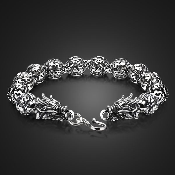 wholesale brand jewelry fashion 100% 925 silver bracelet for men & boys vintage punk thai silver dragon bangle cx200702, Black
wholesale brand jewelry fashion 100% 925 silver bracelet for men & boys vintage punk thai silver dragon bangle cx200702, Black
