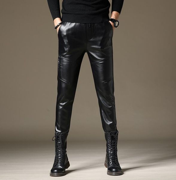 tight leather pants mens feet pants fashion motorcycle pu trousers for men plus velvet thick black personality pantalon homme
tight leather pants mens feet pants fashion motorcycle pu trousers for men plus velvet thick black personality pantalon homme