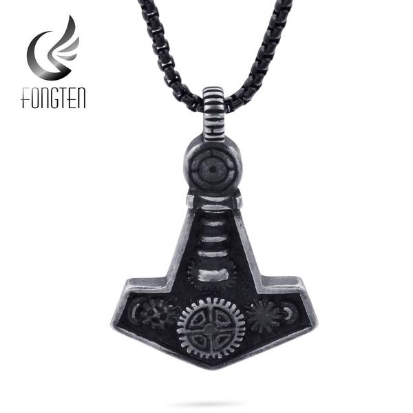 fongten retro black viking chakras pendant necklace long box chain stainless steel special jewelry for men, Silver
fongten retro black viking chakras pendant necklace long box chain stainless steel special jewelry for men, Silver
