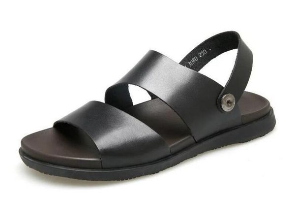 men's leather sandals male beach shoes mens real leather slippers men casual sandals, Black
men's leather sandals male beach shoes mens real leather slippers men casual sandals, Black