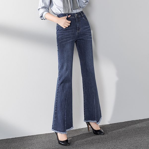 women's jeans the autumn 2021 ms han edition tall waist flared trousers cultivate morality nine minutes of pants, 9565, Blue
women's jeans the autumn 2021 ms han edition tall waist flared trousers cultivate morality nine minutes of pants, 9565, Blue