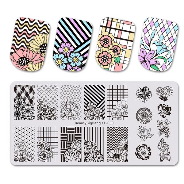 beautybigbang 1pc nail stamping plates flower grid plaid geometric image stamping for nails stencil template art tools xl-050, White
beautybigbang 1pc nail stamping plates flower grid plaid geometric image stamping for nails stencil template art tools xl-050, White