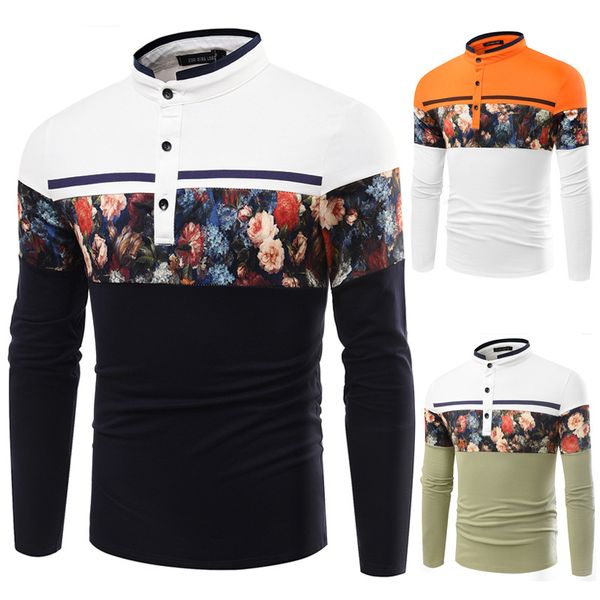2018 autumn new style europe and america men contrast color stand collar long sleeve t shirt oil painting printed slim fit men's, White;black
2018 autumn new style europe and america men contrast color stand collar long sleeve t shirt oil painting printed slim fit men's, White;black