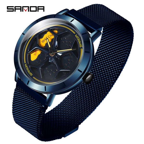 sanda men's watches quartz watch mesh belt men sports waterproof rotating dial clock relogio masculino, Slivery;brown
sanda men's watches quartz watch mesh belt men sports waterproof rotating dial clock relogio masculino, Slivery;brown