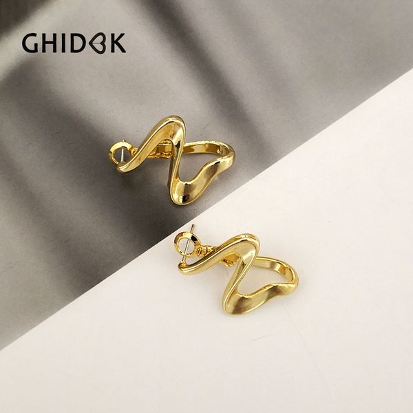 ghidbk gold silver irregular wave hoop earring modern geometrical wire earring hoops women statement earrings aros de moda 2019, Golden;silver
ghidbk gold silver irregular wave hoop earring modern geometrical wire earring hoops women statement earrings aros de moda 2019, Golden;silver