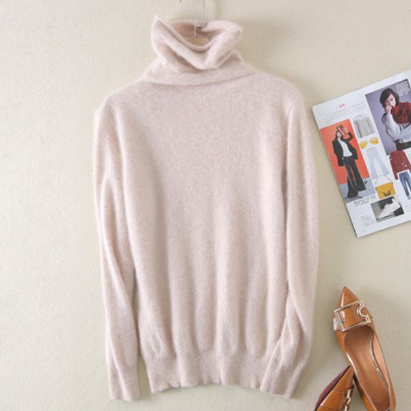 new pure mink cashmere high collar shirt collar piles of autumn winter women's long-sleeved sweater warm sweater pullovers s08, White;black
new pure mink cashmere high collar shirt collar piles of autumn winter women's long-sleeved sweater warm sweater pullovers s08, White;black