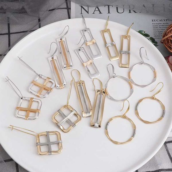 jujia metal geometric drop earrings for women gold color hollow round statement hanging fashion dangle earring jewelry, Silver
jujia metal geometric drop earrings for women gold color hollow round statement hanging fashion dangle earring jewelry, Silver