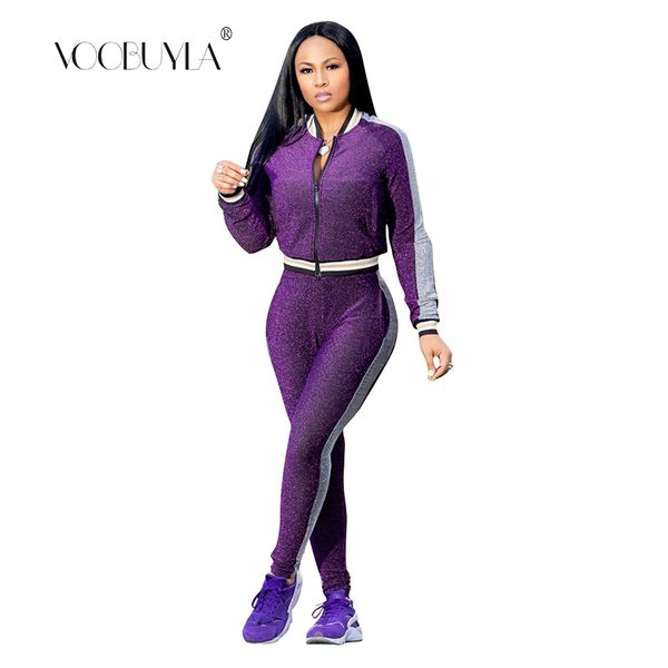 voobuyla spring women stripe zipper jacket + pants 2pcs tracksuit sport sets female fitness traning exercise gym women suits xxl, Black;blue
voobuyla spring women stripe zipper jacket + pants 2pcs tracksuit sport sets female fitness traning exercise gym women suits xxl, Black;blue