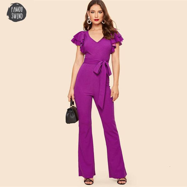 purple layered jumpsuits sleeve belted flare leg plain jumpsuit 2019 spring v neck high waist butterfly sleeve workwear polyester, Black;white
purple layered jumpsuits sleeve belted flare leg plain jumpsuit 2019 spring v neck high waist butterfly sleeve workwear polyester, Black;white