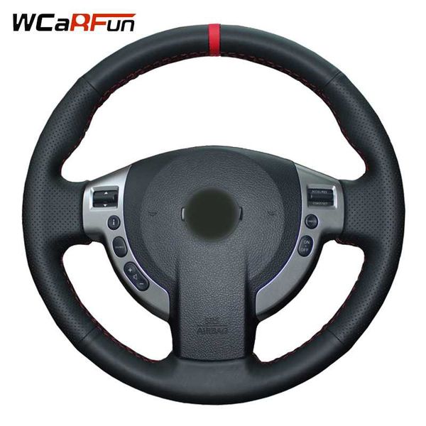 wcarfun hand-stitched black leather steering wheel cover for qashqai j10 x-trail nv200 2008-2012 car-styling
wcarfun hand-stitched black leather steering wheel cover for qashqai j10 x-trail nv200 2008-2012 car-styling