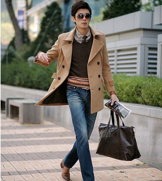 khaki 2019 new winter double breasted wool coat men youth fit slim mens pea coat woolen fashion handsome coats cashmere s - 3xl, Black
khaki 2019 new winter double breasted wool coat men youth fit slim mens pea coat woolen fashion handsome coats cashmere s - 3xl, Black