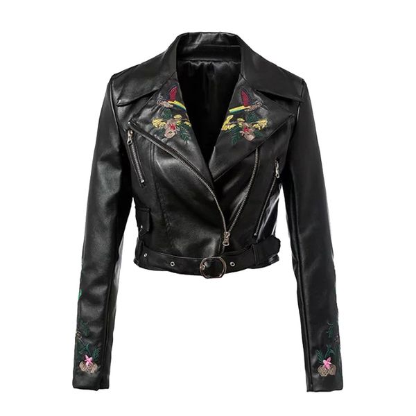 winter women short coat leather jacket parka embroidery zipper overcoat outwear female jacket women's autumn l3086, Black;white
winter women short coat leather jacket parka embroidery zipper overcoat outwear female jacket women's autumn l3086, Black;white