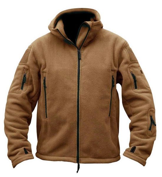 

men us winter thermal fleece tactical jacket outdoors sports hooded coat militar softshell hiking outdoor army jackets, Camo;black