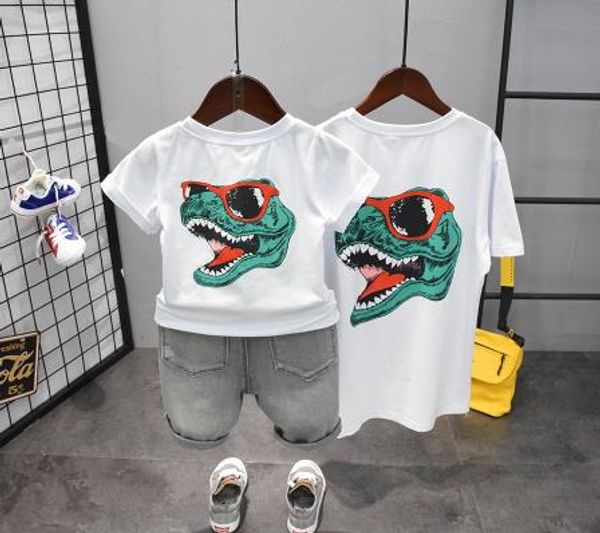 children's suits boys' clothing cotton cartoon printed short-sleeved t-shirt simple pattern shorts 2-6, White
children's suits boys' clothing cotton cartoon printed short-sleeved t-shirt simple pattern shorts 2-6, White