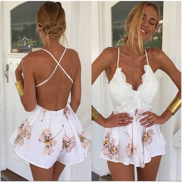 qcqbi lace patchwork backless spaghetti strap printed playsuit female for women floral short romper hollow out womens jumpsuit, Black;white
qcqbi lace patchwork backless spaghetti strap printed playsuit female for women floral short romper hollow out womens jumpsuit, Black;white