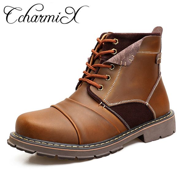 ccharmix genuine leather mens boots waterproof mens safety shoes 2018 vintage winter warm men work boots plus size, Black
ccharmix genuine leather mens boots waterproof mens safety shoes 2018 vintage winter warm men work boots plus size, Black