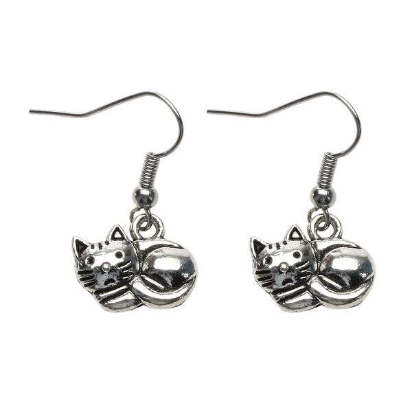 ancient silver cat metal ear studs (a pair) simple styles fits for every cassion
ancient silver cat metal ear studs (a pair) simple styles fits for every cassion