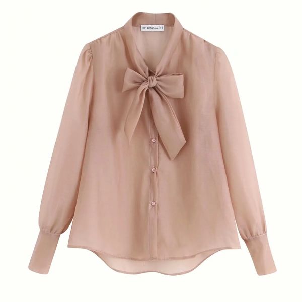 2019 women elegant bow tie decoration transparent casual organza smock blouse shirts women long sleeve leisure blusa ls4026 cx200617, White
2019 women elegant bow tie decoration transparent casual organza smock blouse shirts women long sleeve leisure blusa ls4026 cx200617, White