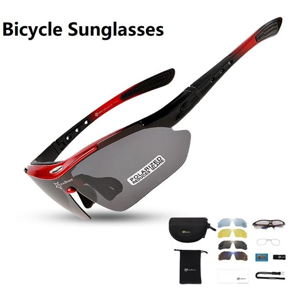 Outdoor Sports Polarized Sunglasses Road Cycling Glasses Mtb Bike Bicycle Riding Protection Goggles Eyewear 5 Lens