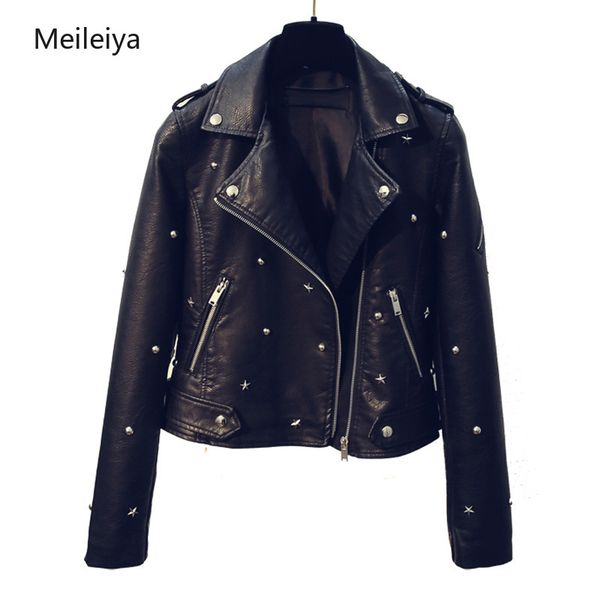 2019 spring autumn new korean style fashion handsome star rivet black wash pu short coat leather jacket women
2019 spring autumn new korean style fashion handsome star rivet black wash pu short coat leather jacket women