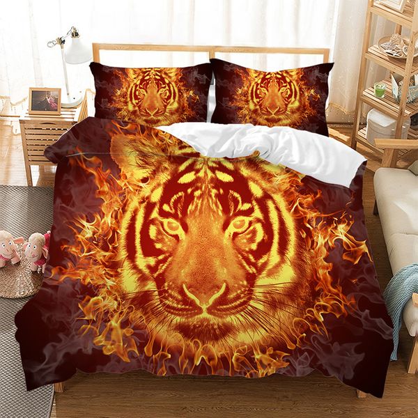 fanaijia flame tiger 3d print bedding set luxury duvet cover set with pillowcase 2/3pcs quilt cover custom size
fanaijia flame tiger 3d print bedding set luxury duvet cover set with pillowcase 2/3pcs quilt cover custom size